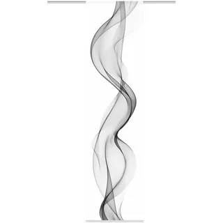 HOME WOHNIDEEN Home fashion Edmonton Schiebevorhang, Polyester, Grau, 245X60 cm