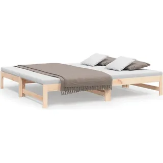 vidaXL Tagesbett Ausziehbar 2x(90x190) cm Massivholz Kiefer - Braun