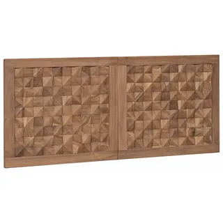 vidaXL Bettkopfteil Natur Massivholz Teak - Braun