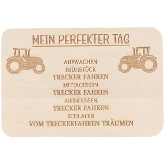 Spruchreif · Frühstücksbrettchen Traktor · Brotzeitbrett mit Gravur · Geschenke für Traktorfahrer · Geschenk Traktor