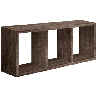 Homemania HOMSAN_016 Tristano Wandregal, Wanddekoration, Schlafzimmer, Büro-MDF, Nussbaum, gesägt, 70 x 30 x 15,5 cm