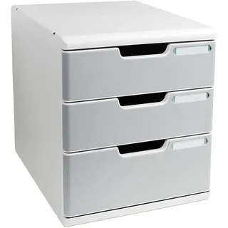 Exacompta Ablagebox Modulo 39 x 33,5 x 33 cm 3-tlg. grau/steingrau