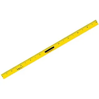 LINEX BB100 Tafel-Lineal, 100 cm, Griff und Gumminoppen, Kunststoff, Metrisch geteilt, cm- und inch-Skala, gelb