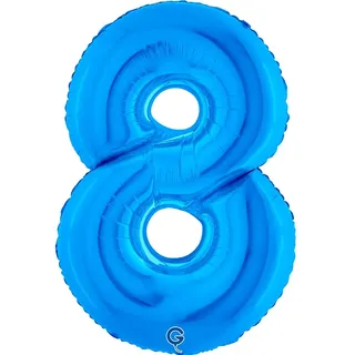GRABO XXL Riesen Zahlen Folienballon 102 cm (40") Blau – Perfekte Deko für Geburtstage, Jubiläen & Feiern – Happy Birthday Party-Highlight - für Helium und Luft! Wiederverwendbar! 8