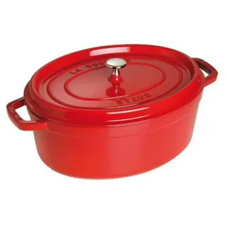 Staub Cocotte 29 cm oval kirschrot