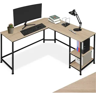 Tectake Eckschreibtisch Hamilton Eiche / Braun