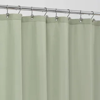 ALYVIA SPRING Duschvorhang aus Stoff, wasserdicht, weicher und Leichter Stoff-Duscheinsatz mit 3 Magneten, Hotelqualität und maschinenwaschbar, Standardgröße 183 x 183 cm, Salbeigrün