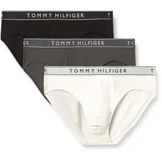 Tommy Hilfiger Herren 3er Pack Unterhosen Hip Briefs mit Logobund
