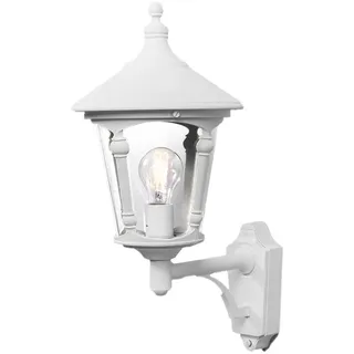 meine wunschleuchte KONSTSMIDE LED Außen-Wandleuchte, LED wechselbar, Warmweiß, Außen-leuchten Wand-laterne im Landhausstil stehend, Höhe 51cm weiß