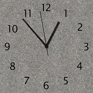 Wallario Design Wanduhr Muster grauer Marmor Optik -Granit - marmoriert aus Echtglas, Größe 30 x 30 cm - Braun