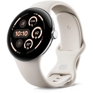 Pixel Watch 3 45 mm Bluetooth polished silver Sportarmband porcelain