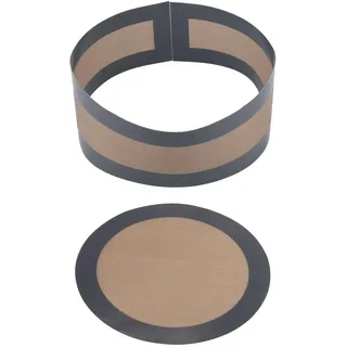 2stk Silikon Backmatten für Springform 22,8 cm, Verhindert das Anhaften von Kuchen am Boden und an Seiten Wiederverwendbare Antihaftbeschichtete Backunterlage für Käsekuchenformen (Grau)