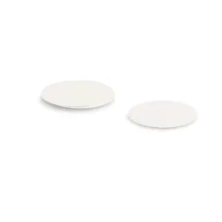 Zeller Glasuntersetzer-Set, Kunstleder, 4-teilig, Strapazierfähiges Set bestehend aus vier Glasuntersetzern, Farbe: weiß