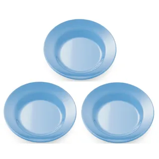 Melamin-Teller flach blau Ø 20 cm bunt Camping Party Kindergeburtstag Picknick