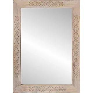 vidaXL Wandspiegel Bleached White 70 x 50 cm Ingenieurholz und Glas - Weiß