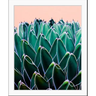 queence Bild »Ruby« Blätter   Kunst   Pflanzen   Pflanzenbilder HD Premium Poster-Druck inkl. Holzrahmen, grau
