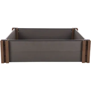 Hochbeet G21 Crop 106 x 106 x 27, WPC, Ebenholz - Braun