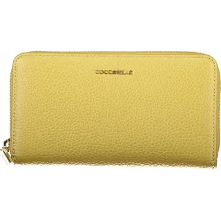 Damen-Geldbörse in Grün Metallic mit Reißverschluss und Logo