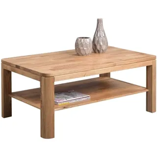 M2 Kollektion Couchtisch Telfs 2 Echtholz Wildeiche geölt braun 105 x 44 x 65 cm