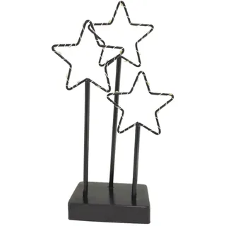 ToCi LED Deko-Stern 27 LEDs – Stern-Aufsteller aus Metall - Beleuchtete Deko 16 x 7,5 x 31 cm - Weihnachtsstern mit warmweißem Licht - Lichtstern für Tisch, Fensterbank & Regal