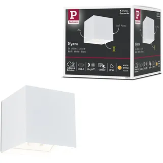 Paulmann LED Akkuwandleuchte Aluminium Kunststoff 100x100mm 2x1W Weiß
