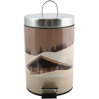 MSV Kosmetikeimer Cottage Mülleimer Treteimer Abfalleimer - 3 Liter – mit herausnehmbaren Inneneimer