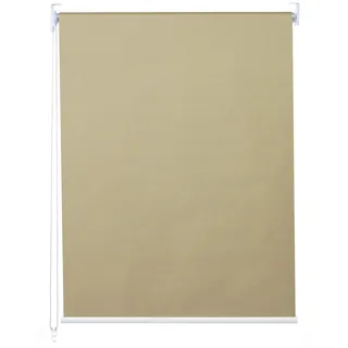 Mendler Rollo HWC-D52, Fensterrollo Seitenzugrollo Jalousie, 70x230cm Sonnenschutz Verdunkelung blickdicht ~ beige