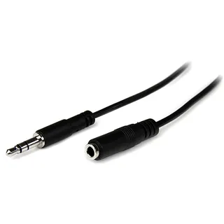 Startech Klinkenverlängerung 3,5mm Klinken-Stecker / 3,5mm Klinken-Buchse 2,00m (St/Bu)
