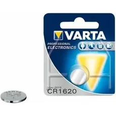 Varta Batterien Lithiumknopf CR1620 (1 Stk., CR1620, 70 mAh), Batterien + Akkus