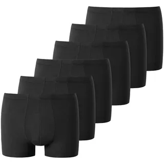 Boxershorts UNCOVER BY SCHIESSER "Boxershort UNCOVER Cotton 6PACK Shorts 6er Pack", Herren, Gr. XL, schwarz, Obermaterial: 95% Baumwolle CO. 5% Elasthan EL., Unterhosen Boxershorts