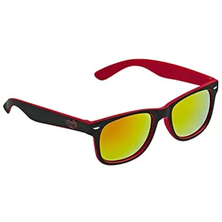 Tinc Kinder-Sonnenbrille, zweifarbig, verspiegelt, Schwarz/Rot, Einheitsgröße