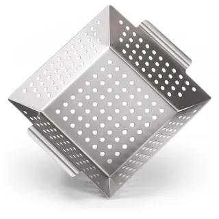 Blumtal Grillkorb Baestis 21,5/25/6 cm, mittel , Metall , Rechteckig , 25x6x21.5 cm , Lfgb , Grills, Grillzubehör