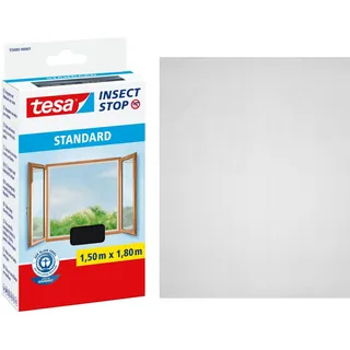 Tesa Insektenschutz Fenster 150 x 180 cm Anthrazit