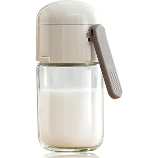 Salzstreuer aus Glas, präzise Dosierflasche für 0,5 Gramm Salz – einmal drücken genügt. Ideal für Familienpicknicks, Kochen und Camping.