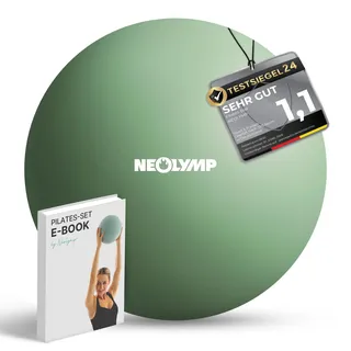 NEOLYMP Pilatesball 20 cm - Rutschfester Pilates Ball inkl. Pumpe - Mini Gymnastikball aus Silikon für Core-Training, Balance, Yoga, Pilates & Physiotherapie - kompakter Exercise Ball (Matcha)