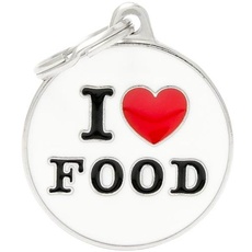 MyFamily ID Tag Big Circle "I Love Food"