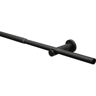 GARDINIA Vorhangstange Set Sol 1-läufig Ø 9 mm 210 cm Schwarz
