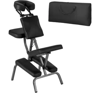 tectake Massagestuhl , 80 x 50 x 105 cm, schwarz , Schwarz , Metall , 50x105x80 cm , Freizeit & Co, Wellness & Gesundheit, Gesundheit