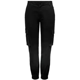 ONLY Damen Onlbetsy-alva Mw ANK Cargo Trousers PNT Hose, Schwarz, 38W / 34L EU