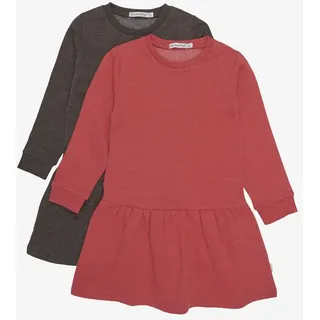 Minymo Sweat Dress LS (2-pack) tomato puree (444) 134