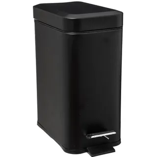 5five - rechteckiger abfalleimer Soft Close Edelstahl 5l schwarz