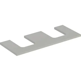 Geberit ONE Waschtischplatte, Ausschnitt 2-fach, für Aufsatzwaschtisch Schalenform, 120x3x47cm, 505.335.00.7, Farbe: greige lackiert matt