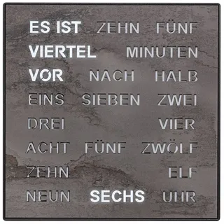 Filius 0401-4 Wortuhr Tisch- und Wanduhr Anthrazit 28 cm