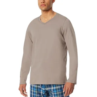 Schiesser Herren Schlafshirt Langarm V-Ausschnitt - Mix + Relax
