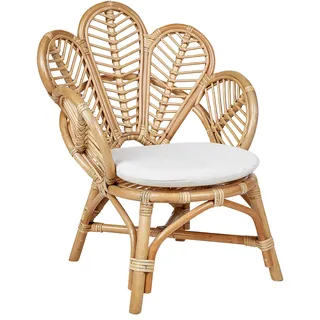Beliani Sessel Florentine Ii Rattan 58 x 70 x 55 cm Braun