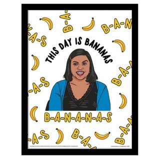 Pyramid International The Office Poster, gerahmt, Sammler-Edition, Design This Day is Bananas, 30 x 40 cm