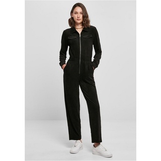 URBAN CLASSICS Damen Ladies Velvet Rib Boiler Suit Sweatshirt, Schwarz, S EU