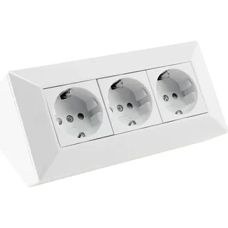 ChiliTec Schuko-Steckdose 3-fach Weiß