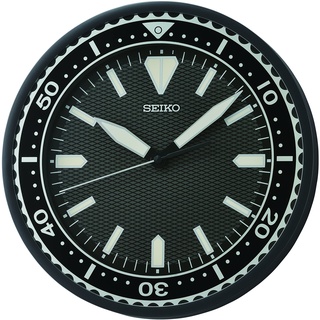 Seiko Wanduhr Kunststoff schwarz QXA791K