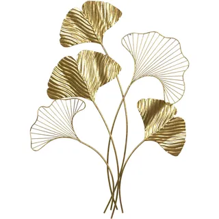 Hofmann Living And More HOFMANN LIVING AND MORE, Wanddekoobjekt »Wanddekoration« Ginkgo-Blätter goldfarben